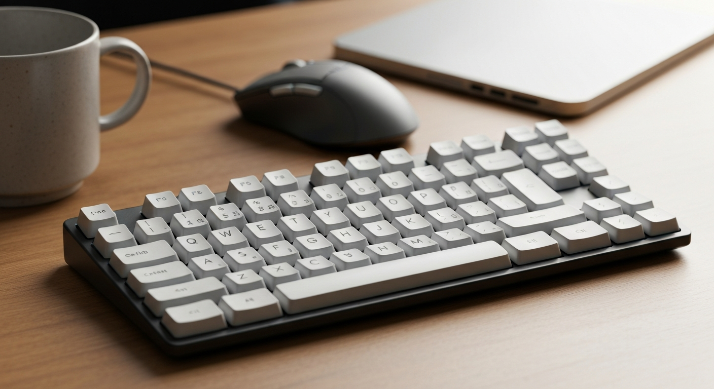 デスク上のキーボード（AI生成イメージ）